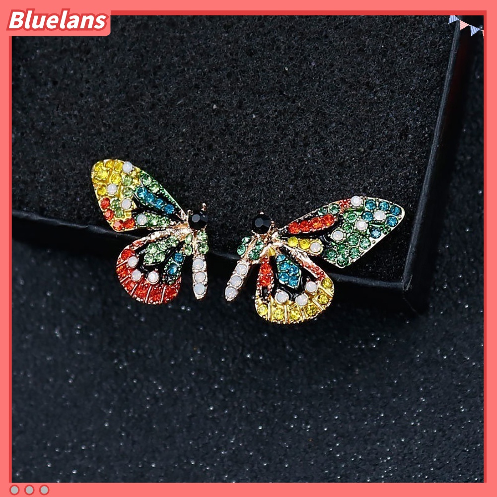 Bông Tai Hình Bướm Đính Đá Nhiều Màu Thời Trang 48h Dành Cho Nữ