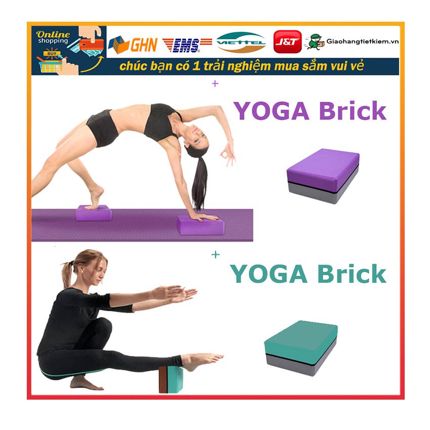 YOGA Brick Dụng cụ tập yoga, tập thể dục, nhiều màu sắc, hình khối gạch luyện tập thân thể