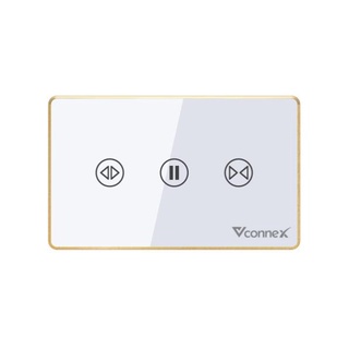 Công tắc rèm đơn viền vàng Vconnex VCN-WSCL chính hãng