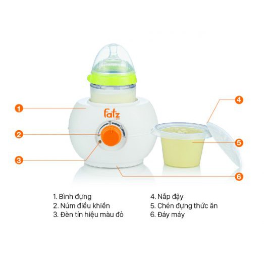 Máy hâm sữa Fatz baby 4 chức năng/ hâm bình cổ siêu rộng/ hâm 2 bình cổ rộng/ hâm điện tử rã đông