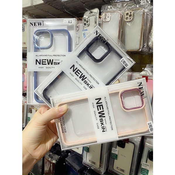 Ốp New Skin Lưng trong viền màu ip14/ ip14 pro/ ip14 max/ ip14 pro max
