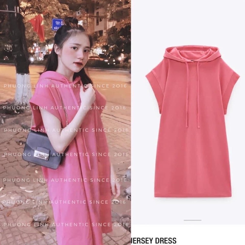 Váy nỉ hồng zara sz XS
