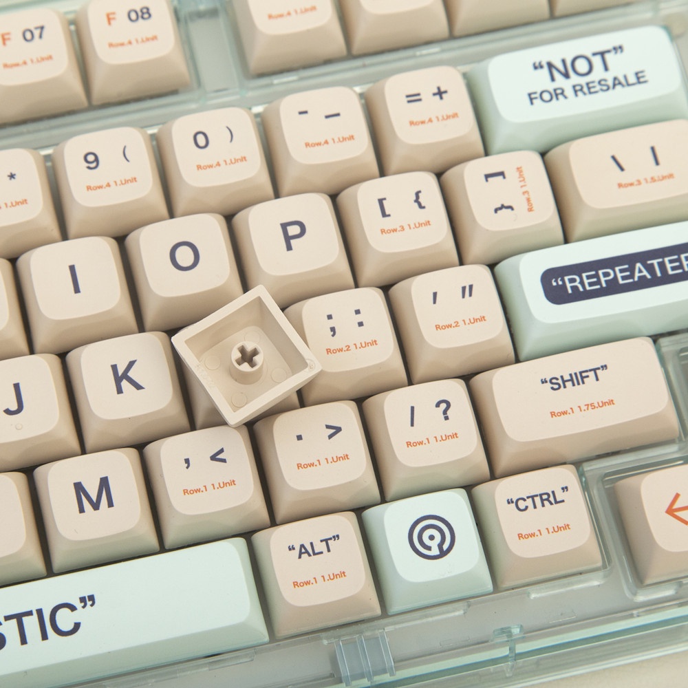140 Phím Plastic Keycap XDA Hồ sơ retro PBT DYE SUB Bàn phím cơ học Keycaps