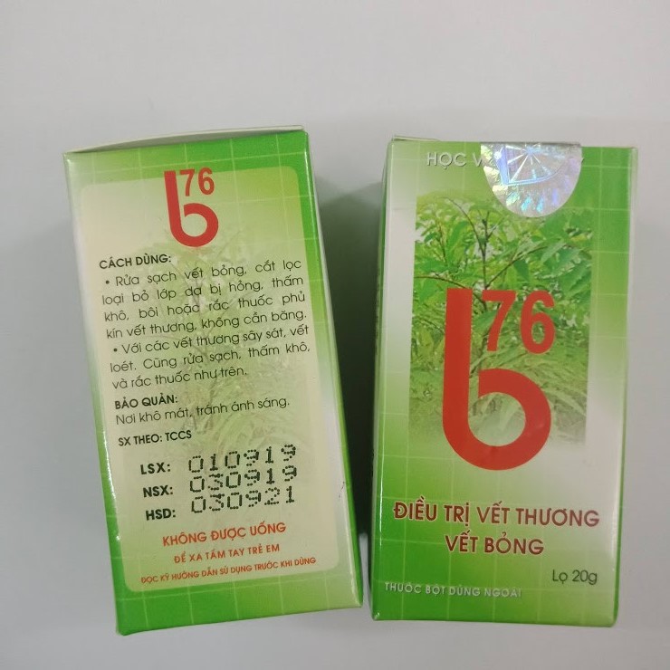 Kem B76 viện quân y lọ 20g