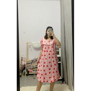 Đầm bầu lanh mặc nhà siêu mát