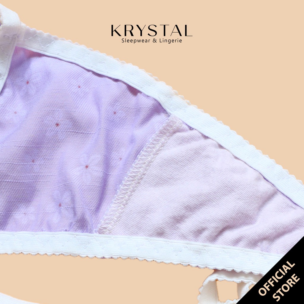 Bộ đồ lót không gọng mút vừa nâng ngực màu họa tiết hoa KRYSTAL Bralette KSB28 | WebRaoVat - webraovat.net.vn