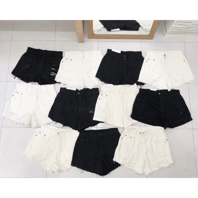 CÁC MẪU SHORT JEAN TRẮNG ĐEN