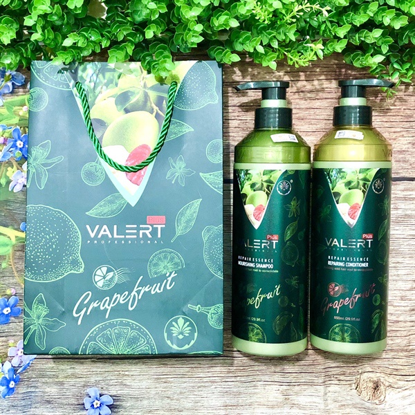 Dầu gội bưởi grapefruit VaLert  cặp dầu gội xả  tinh dầu bưởi VALERT 2021 giảm rụng mọc tóc nhanh chính hãng 850ml