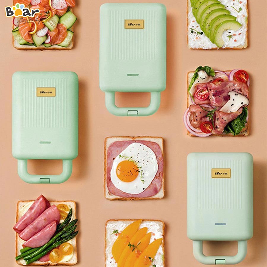 [FreeShip][Ship 2H]Máy Kẹp Nướng Bánh Sandwich/Waffle đa năng Bear DBC-P06N2 (Hàng chính hãng - bảo hành 12 tháng)