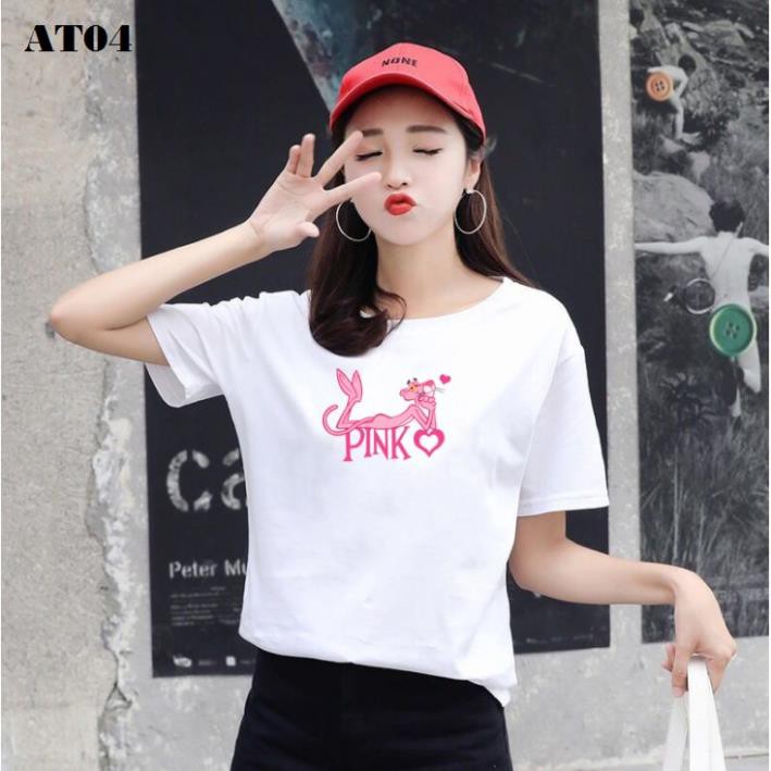 Áo thun nữ Cotton co giãn 4 chiều Pink AT01