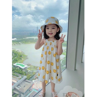 váy 2 dây cho bé gái 9-19kg 🌈Tặng kèm mũ 🌈 váy đi biển cho bé đũi mềm mát