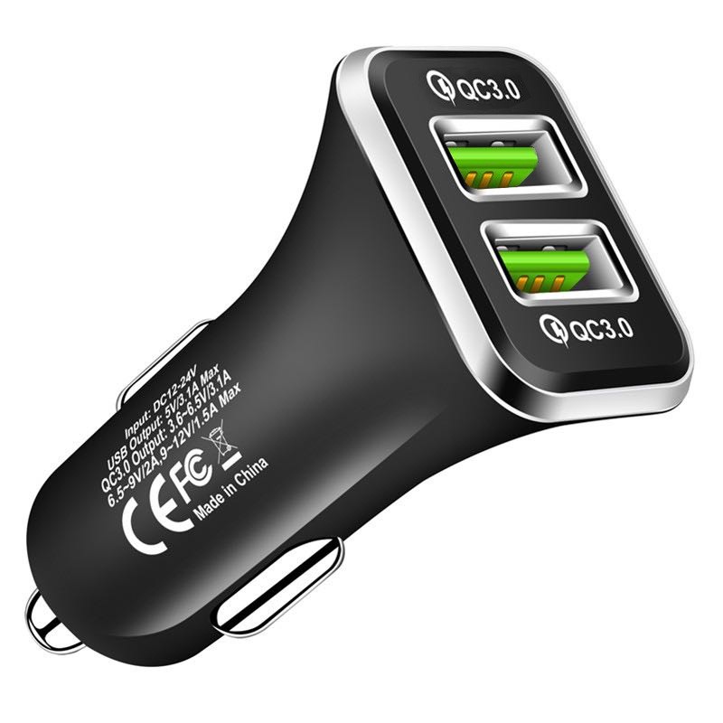 Tẩu Sạc Nhanh Hai Cổng Usb 3.0 38w Cho Xe Hơi