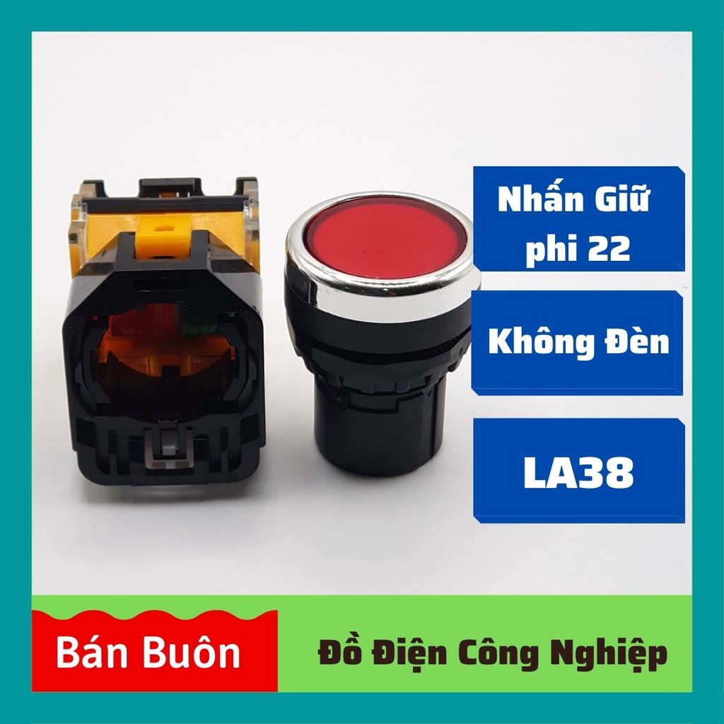Nút nhấn giữ phi 22, nút nhấn không đèn LA38