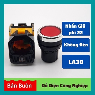 Nút nhấn giữ phi 22, nút nhấn không đèn LA38 [Màu Đỏ]