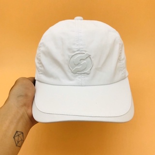 Nón kết vải dù logo da thoáng mát