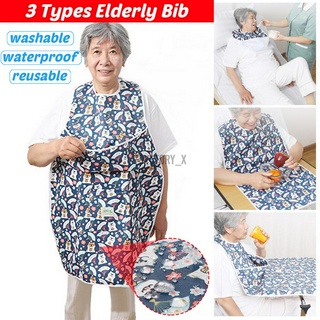 Yếm Ăn Chống Thấm Nước Thiết Kế Tiện Dụng Cho Người Già