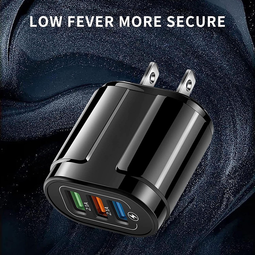 MYRONGVN Bộ SạC ĐiệN ThoạI 3 CổNg USB TiệN DụNg