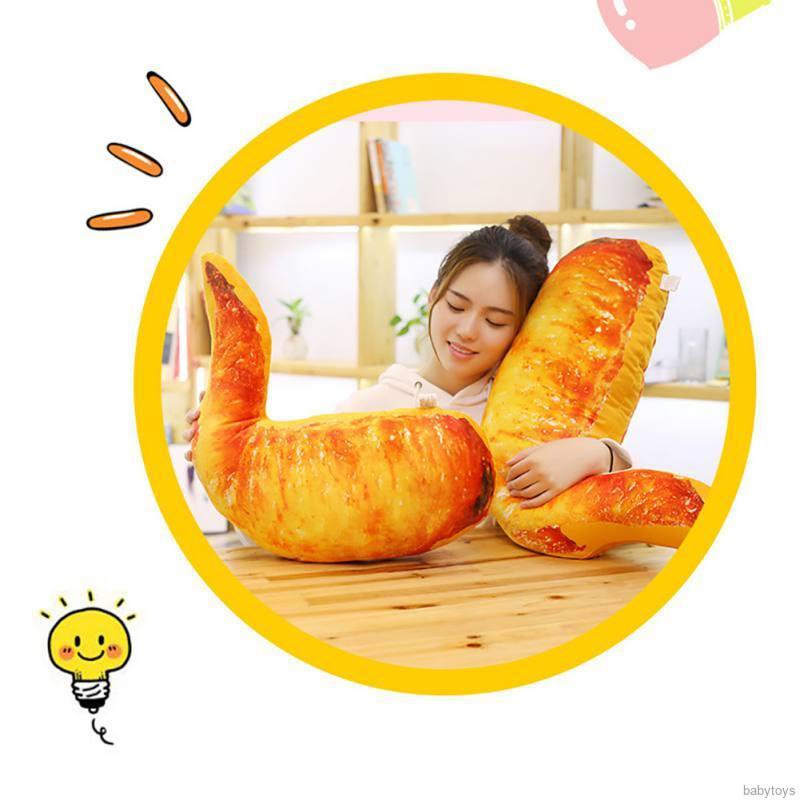 Gối Ôm Hình Đùi Gà / Cá Nhồi Bông Mềm Mại Cho Bé