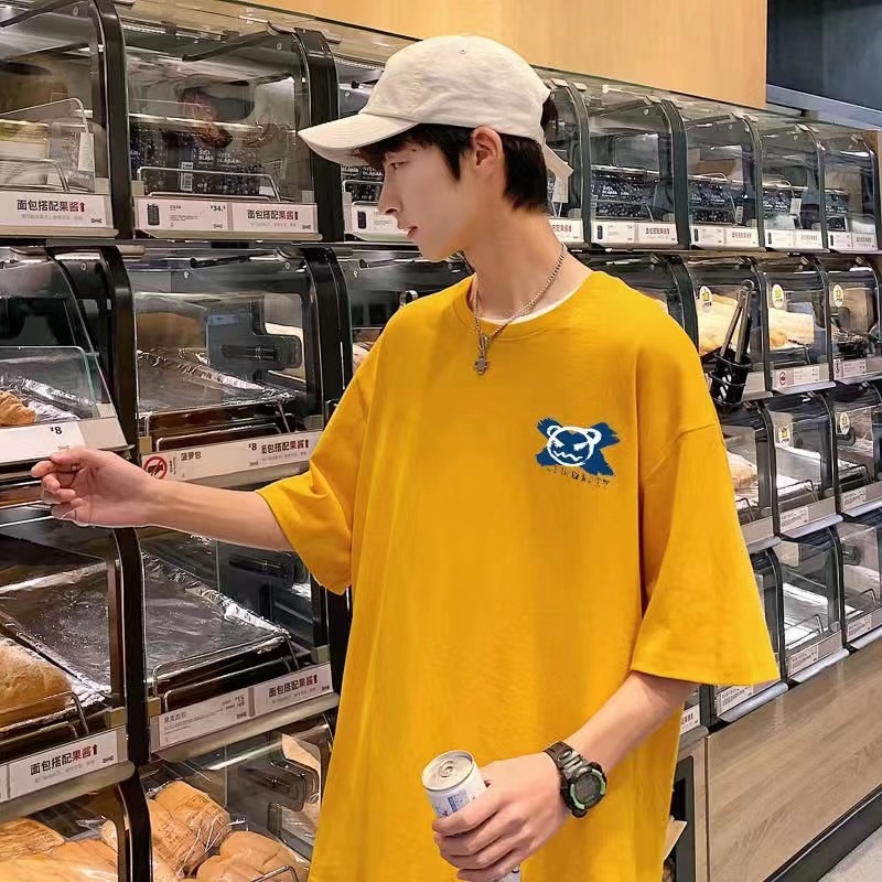 Áo Thun Nam Tay Ngắn Dáng Rộng In Hoạt Hình Quỷ Thời Trang Hè Cá Tính TTE087