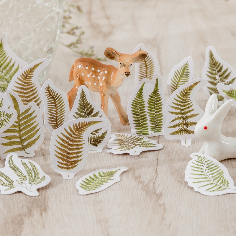 Set 46 Miếng Dán Hình Hoa Và Bướm Trang Trí Album Ảnh