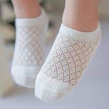 Tất lưới trẻ em dokma Tất lưới chất liệu vải sợi cotton dệt chất mềm co giãn tốt và thấm thút mồ hôi