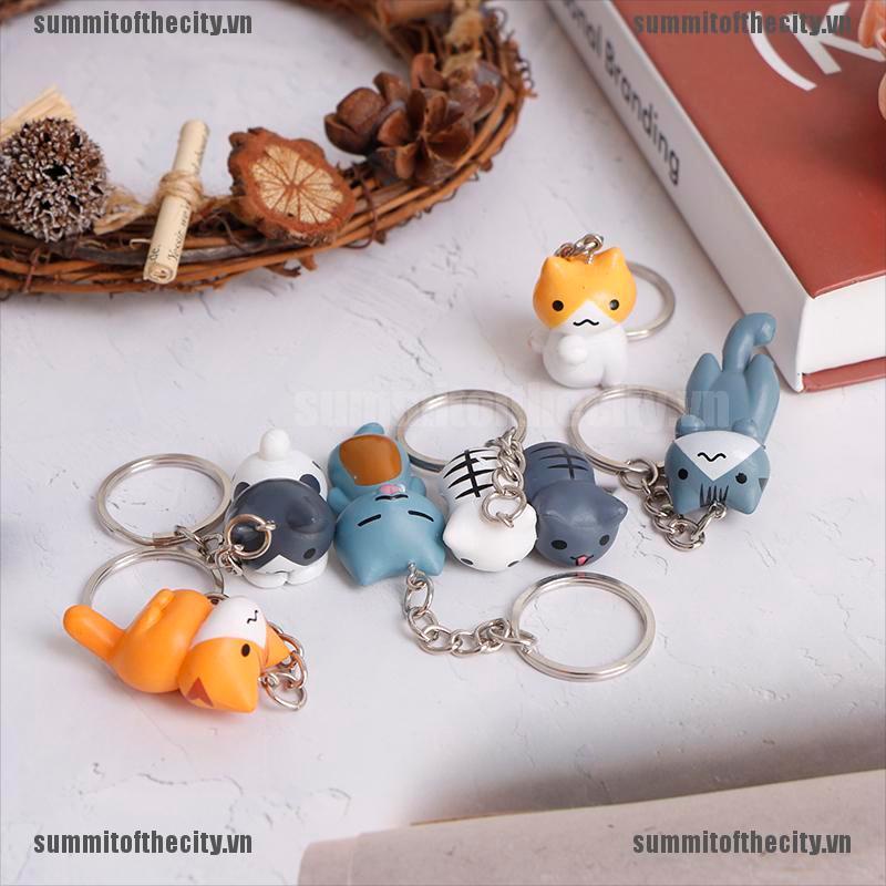 Móc Khóa Hình Mèo May Mắn Thời Trang