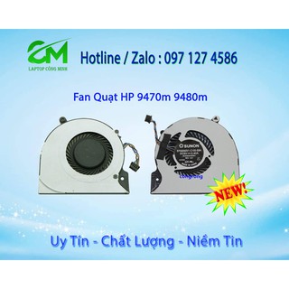 Fan Quạt tản nhiệt CPU laptop HP EliteBook Folio 9470 9470M 9480 9480M Hàng zin New