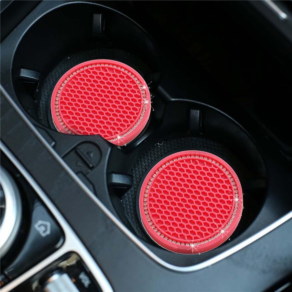 Rebuy1 Tấm Lót Cốc Ô Tô Bling|Thảm Lót Sàn Bằng Nhựa PVC Cao Cấp|Phụ Kiện Trang Trí Nội Thất Xe Hơi Độc Đáo Sáng Tạo