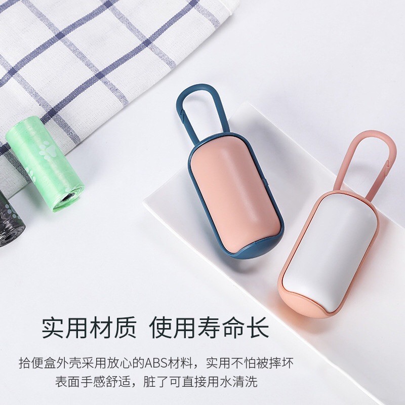 Hộp đựng và túi bao nilong rác hốt phân chó mèo du lịch - Đồ dùng thú cưng