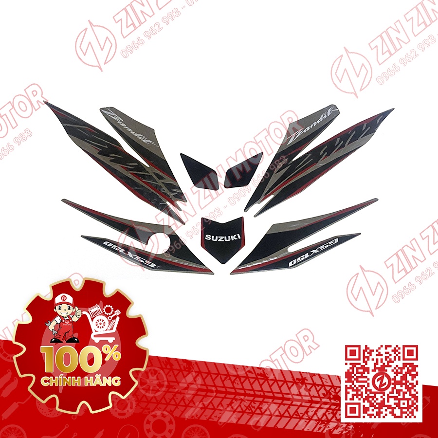 Tem Bandit 150 Đen Đồng 68018-23K60-YMC Chính Hãng Suzuki