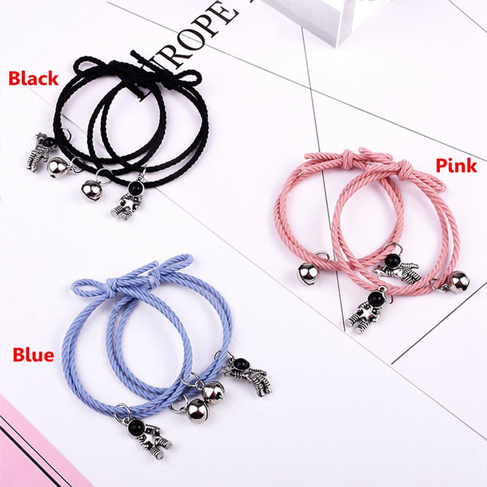 Set 2 Vòng Tay Dây Thừng Nam Châm Nhiều Màu Thời Trang Cho Cặp Đôi