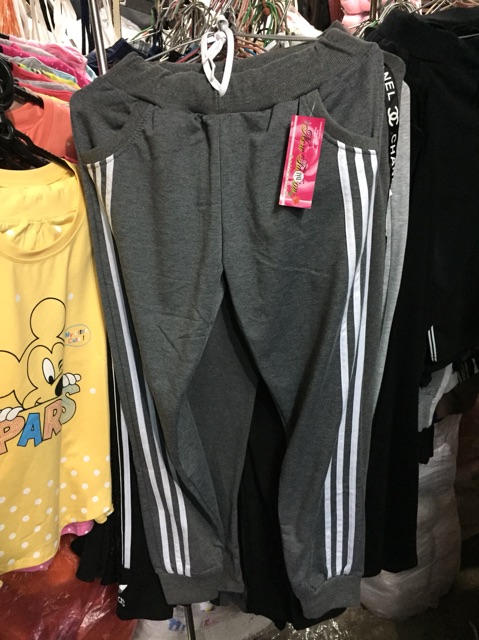 Quần Jogger 3 sọc nam nữ 60k