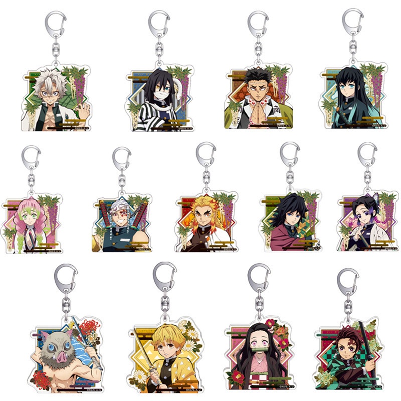 Tmdbyx Móc Khóa Nhựa Acrylic Hình Nhân Vật Anime Demon Slayer