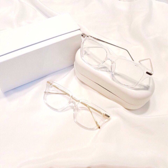 [GIÁ SỈ] MẮT KÍNH GIẢ CẬN CHỮ V TRONG SUỐT GỌNG VÀNG GỌNG BẠC CỰC ĐẸP