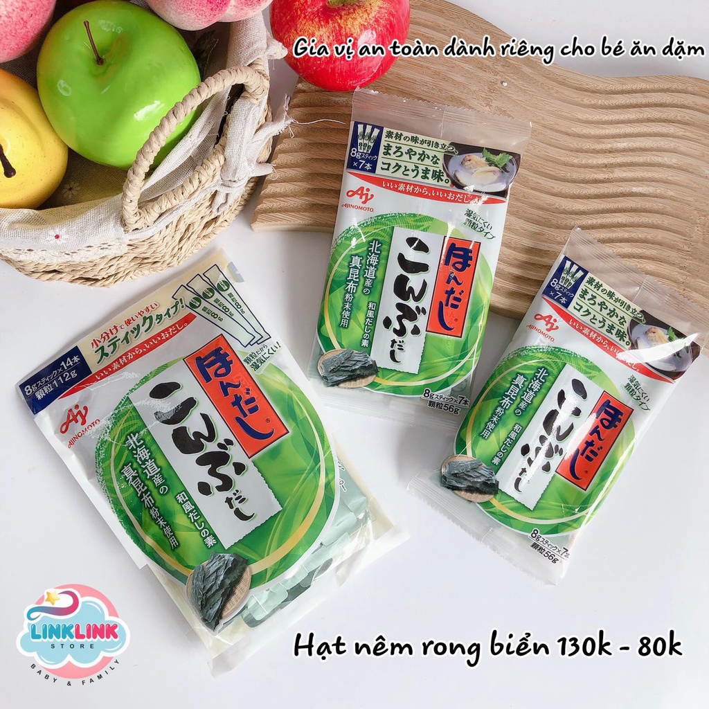 Hạt nêm rong biển Ajinomoto an toàn cho bé ăn dặm 56gr