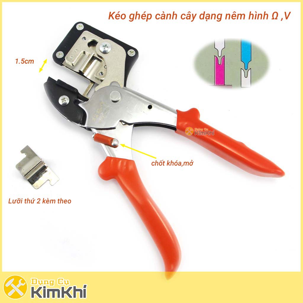 Kìm ghép cây Đài Loan cỡ 13mm lưỡi Ω V thép SK5 không gỉ
