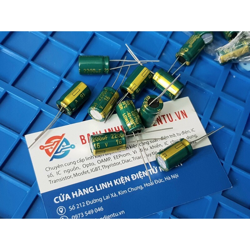 [Combo 10 chiếc] Tụ hóa 2200uF 16V kích thước 10x16mm