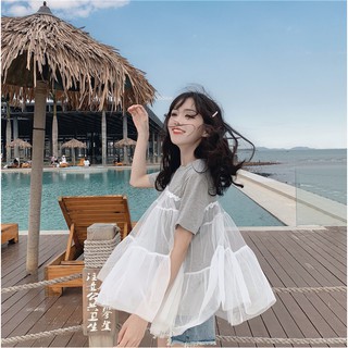 ÁO PHÔNG PHỐI LƯỚI ULZZANG