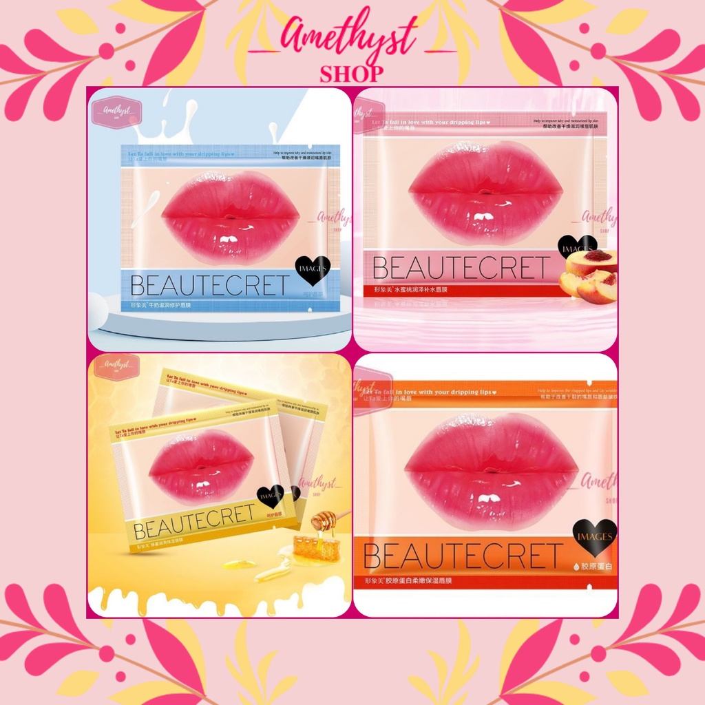 COMBO 50 Miếng Mặt Nạ Môi Images - Collagen Lips Moist Mask