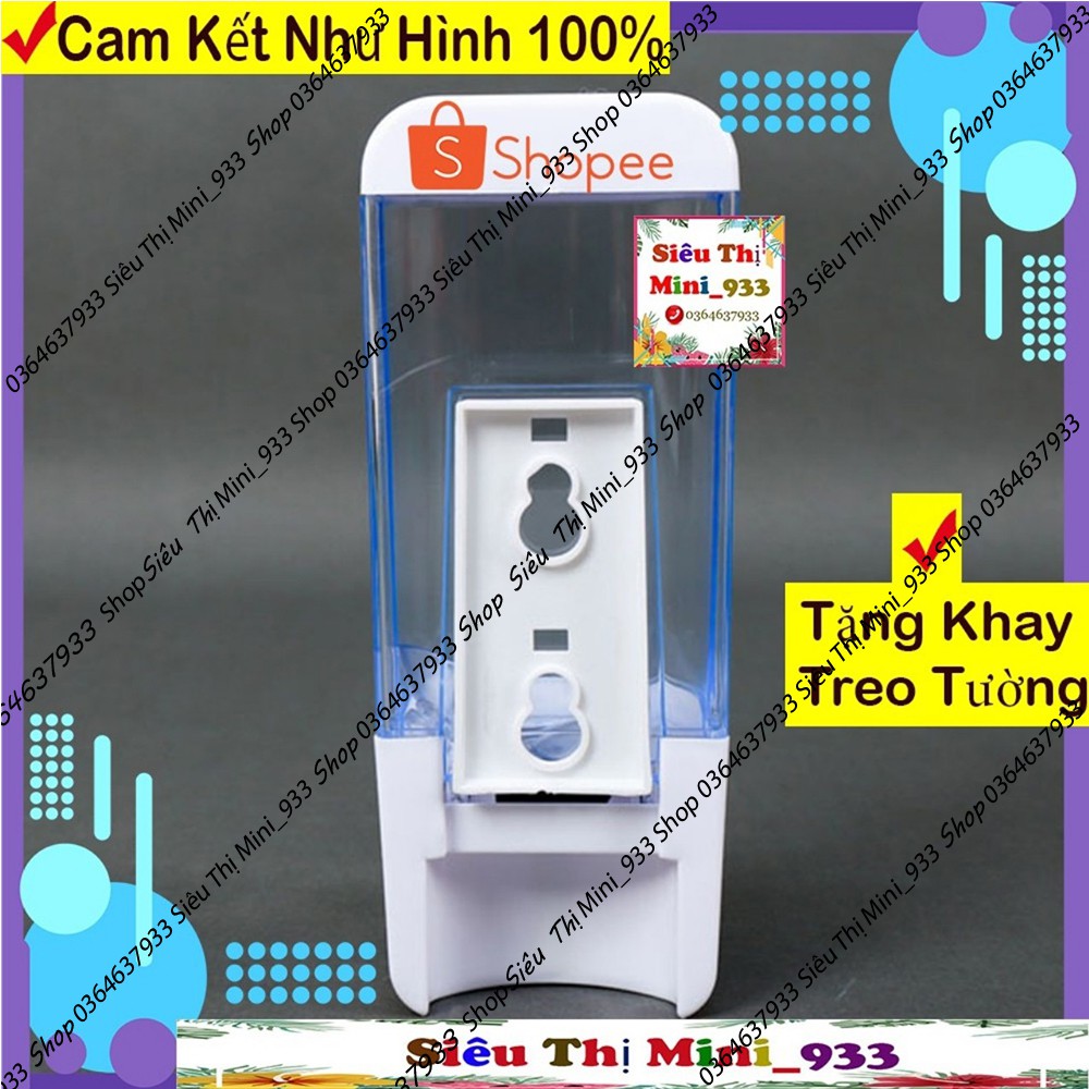 Hộp đựng xà phòng nước rửa tay treo tường ✨FREESHIP✨ đựng dầu gội gắn tường 500ml có nắp Tặng miếng dán và bộ đinh ốc