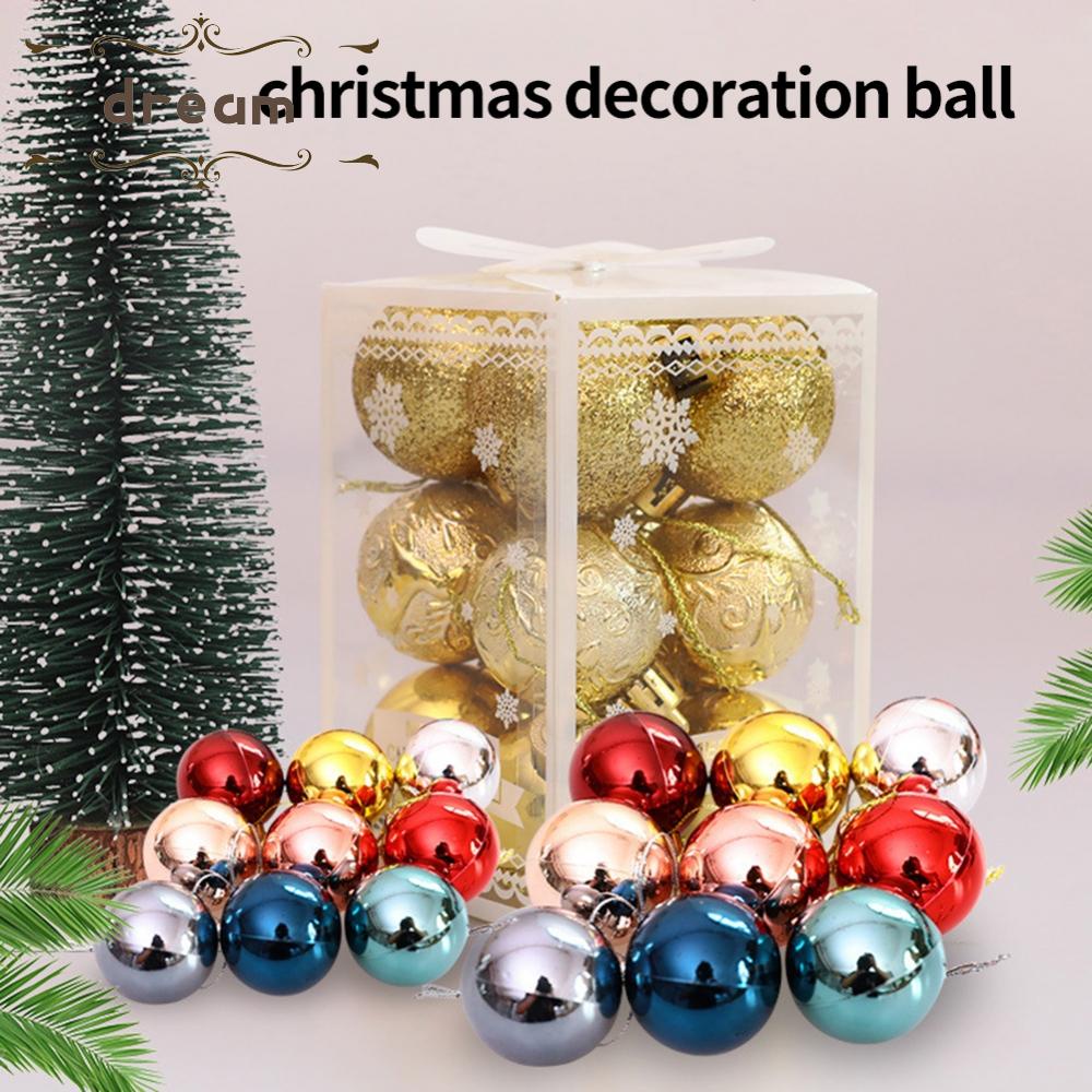 【DREAMLIFE】12* Home Christmas Ball Christmas Decoration Christmas-Tree Pendant Ornament