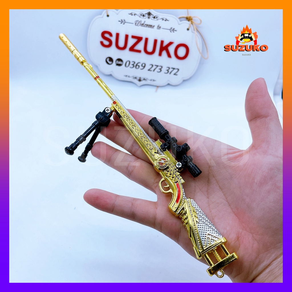 Mô hình súng kim loại lắp ráp pubg, csgo free fire đồ chơi lắp ráp M24 King of the Gods nhân vật dài 24cm sưu tầm