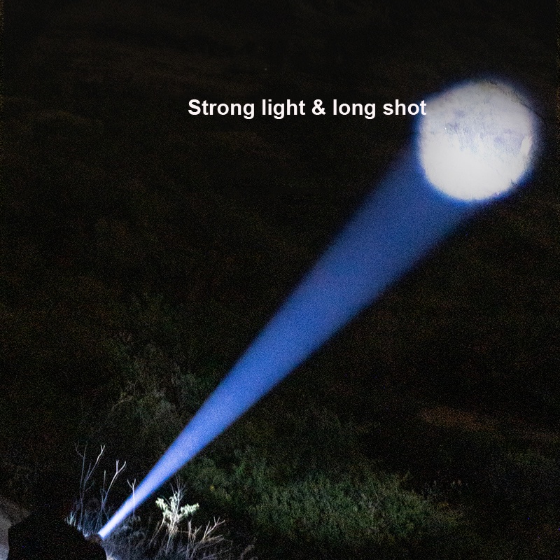 Đèn pin SMILING SHARK E521 Led mini sạc USB siêu sáng với ánh sáng COB/ 3 chế độ di động chống thấm nước