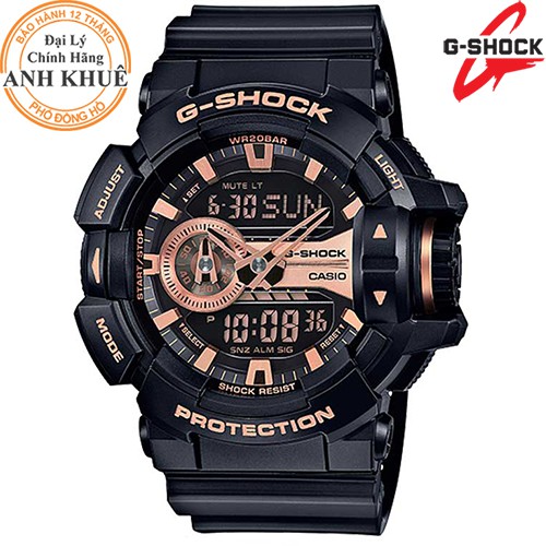 Đồng hồ nam dây nhựa G-SHOCK chính hãng Casio Anh Khuê GA-400GB-1A4DR