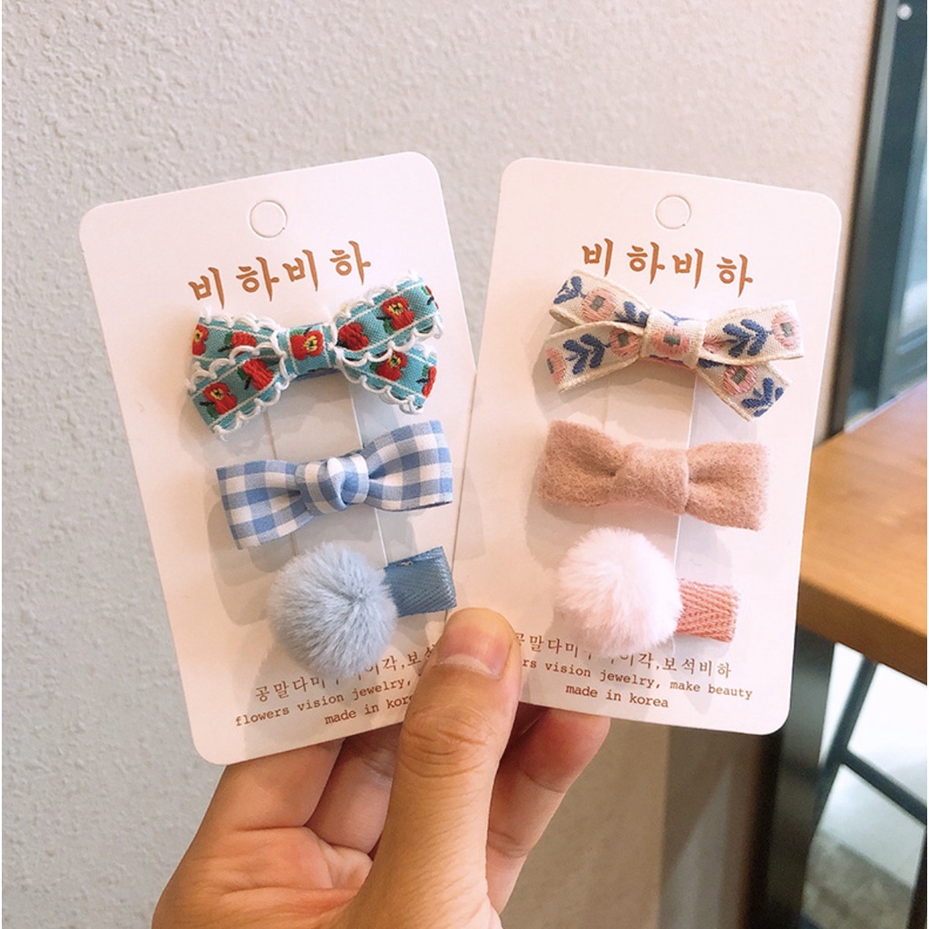 Set kẹp tóc cho bé ( set 3 kẹp )