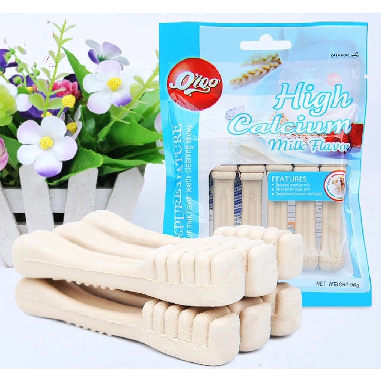 Xương gặm cho chó sạch răng thơm miệng ORGO - Xương bàn chải bổ sung canxi cho chó