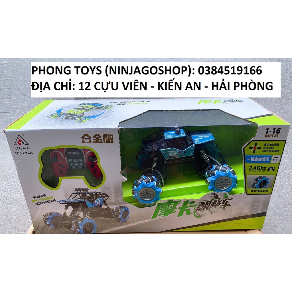 Ô tô địa hình điều khiển từ xa 2 cầu 616A tỉ lệ 1:16 2.4 GHZ (ảnh thật shop tự chụp)