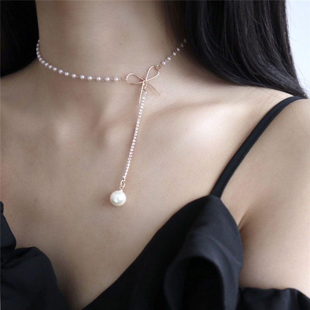 USNOW Vòng Cổ Choker Đính Đá Đơn Giản Thời Trang Cho Nữ
