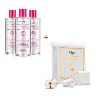 Combo bông tẩy trang và nước tẩy trang 300ml MayCreate
