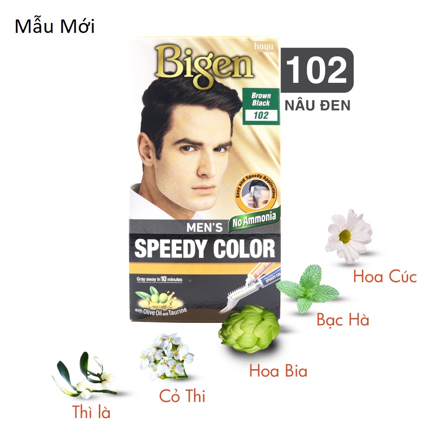 Thuốc Nhuộm Tóc phủ bạc Bigen Men’s Speedy Color 80ml (TO0857 TO0858 TO0859)